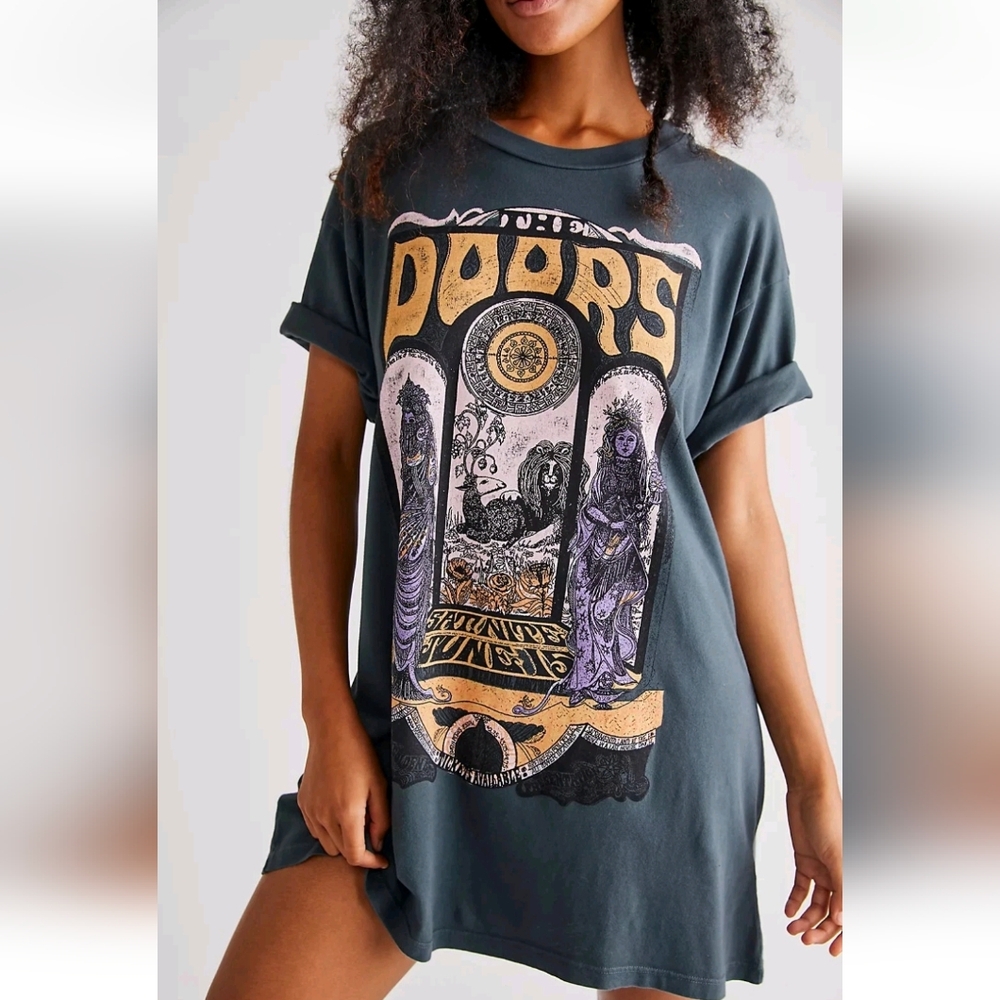 Daydreamer X Free People The Doors Oversized T-Shirt Dress Large
